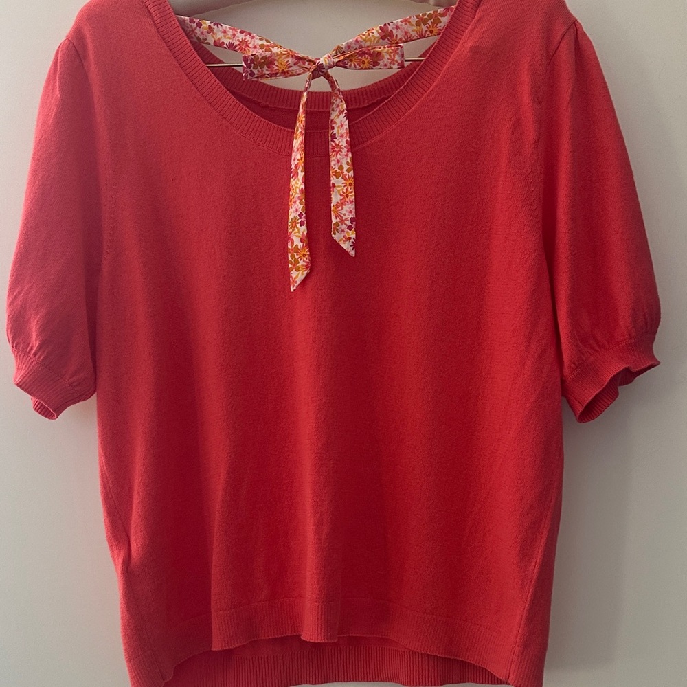 J.Crew Factory Short Sleeve Tie Back Sweater - Picture 3 of 6